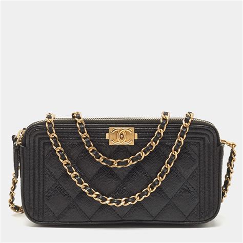 chanel zippy chain wallet|Chanel boy zip around wallet.